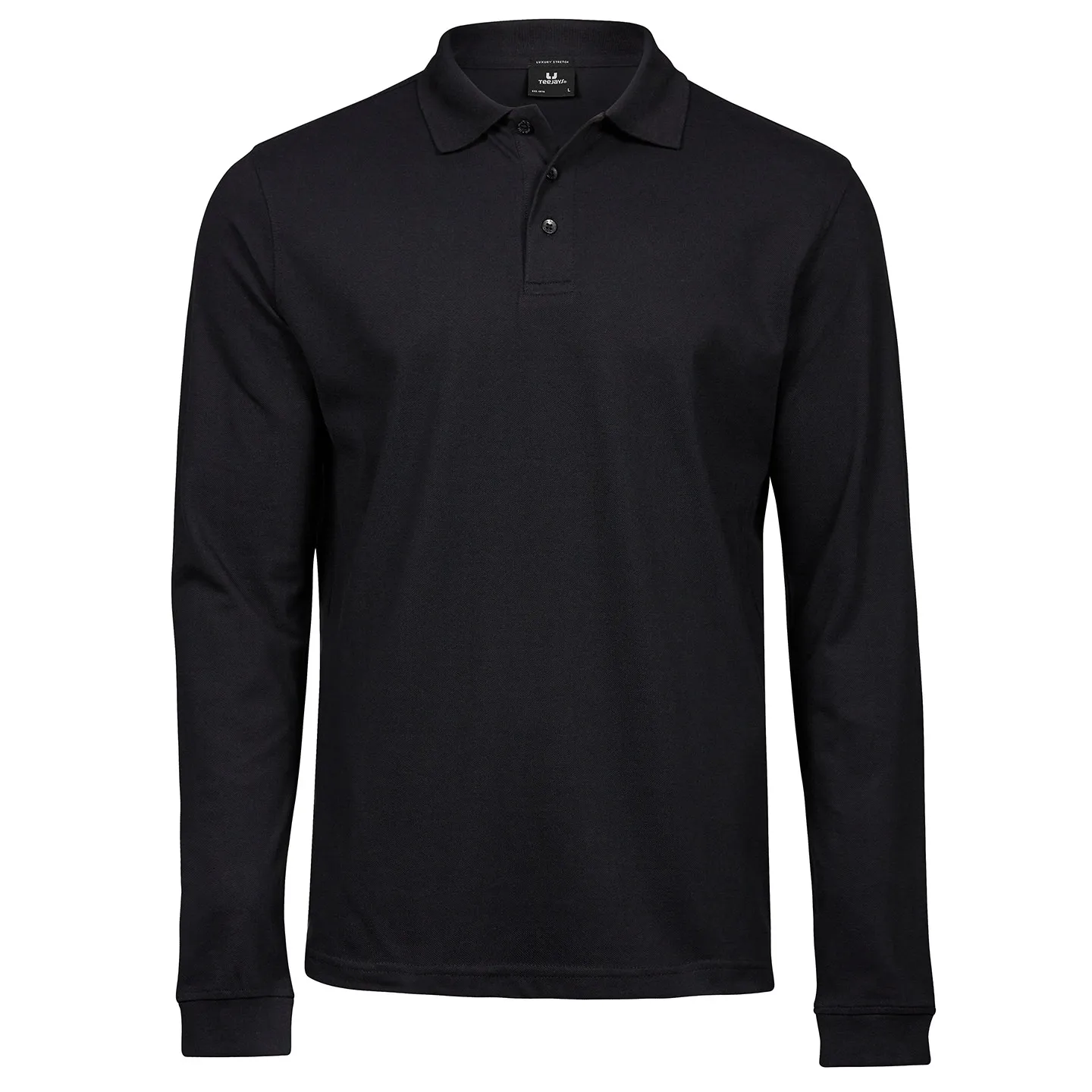 Luxury stretch long sleeve polo (1406)